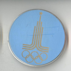 Insigna Olimpica a XXII Olimpiada Moscova Rusia 1980 - marime 5.5 cm #2