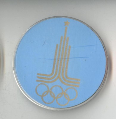 Insigna Olimpica a XXII Olimpiada Moscova Rusia 1980 - marime 5.5 cm #2 foto