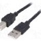 Cablu USB A mufa, USB B mufa, USB 2.0, lungime 1.8m, negru, AKYGA - AK-USB-04