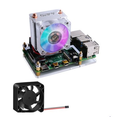 Ventilator RGB ICE Tower cu Carcasa pentru Raspberry Pi 4/3B+ foto