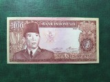 INDONEZIA 100 RUPII 1960 SUPERBĂ