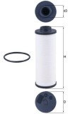 MAHLE HX 186D Filtru hidraulic, cutie de viteze automata