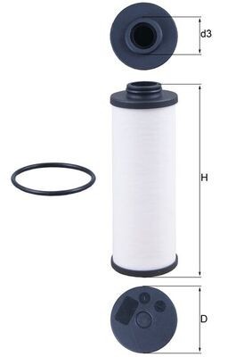 MAHLE HX 186D Filtru hidraulic, cutie de viteze automata