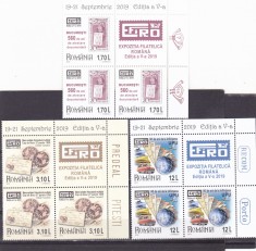 EFIRO 2019,SERII 3, + VINIETA IN BLOC DE 4,MNH,2011,Lp.2254b,ROMANIA.
