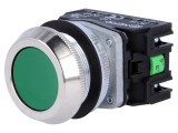 Comutator Apăsat PROMET NEF30-KZXY 30mm 1NC/1NO Verde Montaj Panou IP56