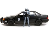 Macheta 1/24 1986 Ford Tarus cu figurina RoboCop , black/silver