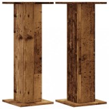 Cumpara ieftin Suporturi de plante 2 buc. lemn vechi 30x30x80cm lemn prelucrat
