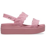 Sandale Crocs Brooklyn Woven Low Wedge Roz - Rosette
