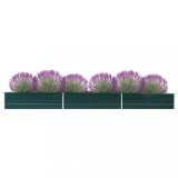 vidaXL Strat &icirc;nălțat de grădină, verde, 480x80x45 cm, oțel galvanizat 47065