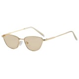 Ochelari cat eye premium, rama metalica Asteroid GSM 622, auriu