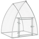 Cumpara ieftin Cotet pentru pasari, gri, 100x105x120 cm, otel galvanizat