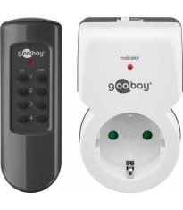 Kit priza cu telecomanda 30m 5A 1100W Goobay foto