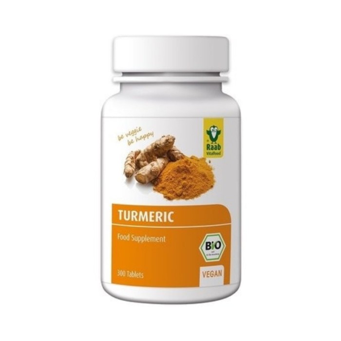 Turmeric (curcuma) bio 300mg, 300 tablete vegane RAAB Turmeric (curcuma) bio 300mg, 300 tablete vegane RAAB