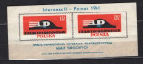 POLONIA 1961 - EXPO INTERMESS II POZNAN. BLOC NESTAMPILAT, DB8