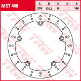 Disc fr&acirc;nă fix spate, 276/170,3x5mm 5x190mm, diametru gaură de centrare 10,5mm, spacing 0 compatibil: HONDA VFR 1200F/1200F ABS/1200F DCT V4/1200F V4/, Trw