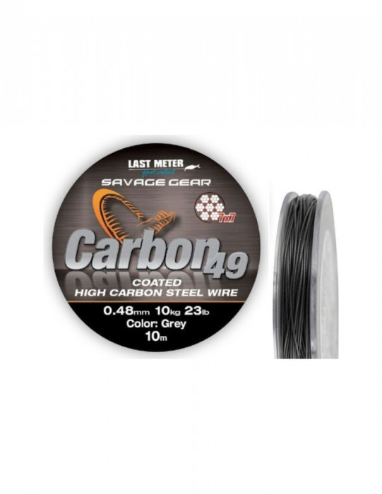 Fir Cablu Pentru Struna Savage Gear 7x7 Carbon 49, 10m,Variante Fire 0.48 mm