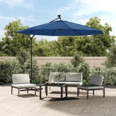 vida XL P&acirc;nză de schimb umbrelă soare consolă albastru azuriu 350 cm