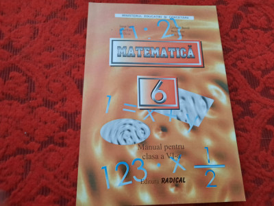 MATEMATICA MANUAL PENTRU CLASA A VI A GHEORGHE TURCITU RF20/2 foto