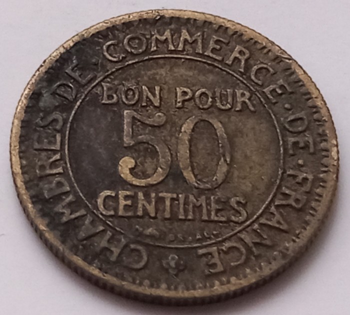 Franta, 50 Centimes 1922
