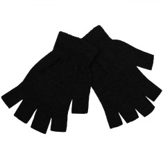 Mănuși Bărbați, Decupate, Negru, Acrilic-Elastan