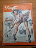 Revista bouquet(buchet) 21 iunie 1946-limba franceza,moda,machiaj,retete,sfaturi