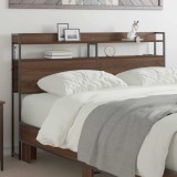 vidaXL Tăblie cap cu raft Stejar brun 135 cm Lemn compozit 859694