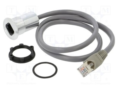 Cablu adaptor ONPOW 0,6m pentru montare pe panou M22 cu piuliță din spate foto