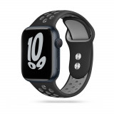 Curea Tech-Protect Softband pentru Apple Watch 4/5/6/7/8/9/Se/Ultra 1/2 (42/44/45/49 mm) Negru/Gri, Silicon