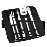 Cumpara ieftin Set de ustensile pentru gratar BergHOFF Cubo, 6 piese, husa pliabila, Otel HighLine Cooking