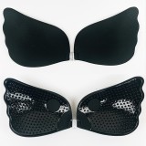 Sutien Silicon Invizibil Push-Up, Negru, Reutilizabil, Spate Gol, BRA311-1