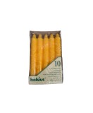Set 10 Bucati Lumanari Cilindrice Bolsius, Inaltime 17.5cm, Diametru 2.2cm, Timp Ardere 6.5 ore, Culoare Galben