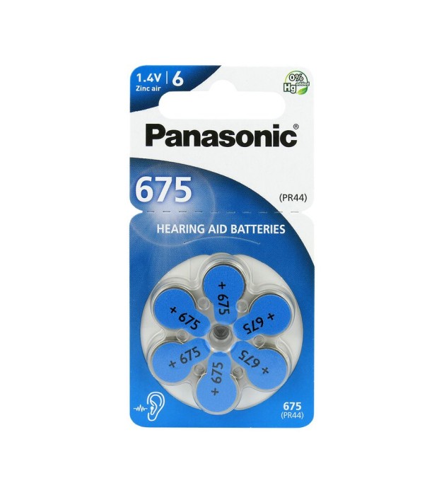 Panasonic 675 / PR675 / PR44 baterii aparate auditive-Conținutul pachetului 1x Blister