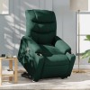 VidaXL Fotoliu rabatabil ridicare pe verticală, verde &icirc;nchis, textil