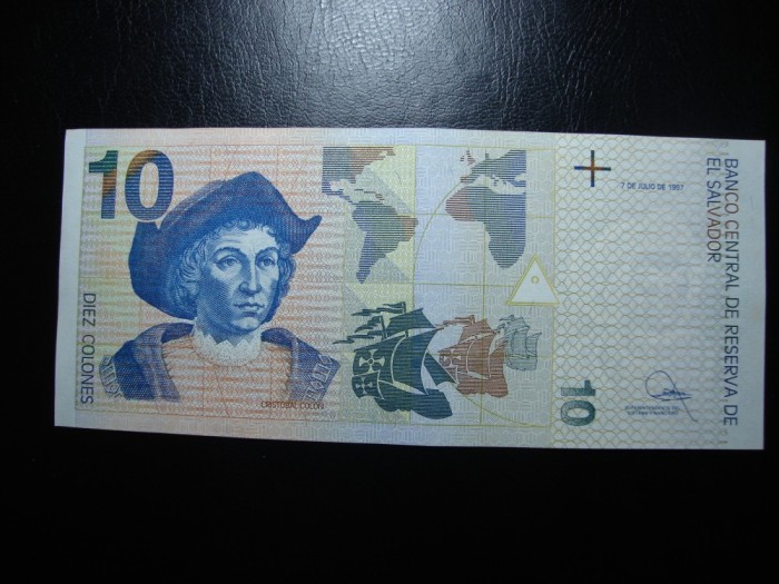 SALVADOR 10 COLONES 1997 AUNC/UNC