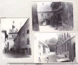 Bnk foto Sighisoara 1974 - lot 3 fotografii, Alb-Negru, Romania de la 1950, Cladiri