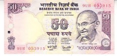 B11 7 - Bancnota foarte veche - India - 50 rupii - 1997