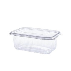 Caserole Capac Atasat, 205x150x80 mm,10 Buc/Set, 2000 ml, Plastic Transparent, Caserole Reactangulare, Caserole de Unica Folosinta Alabala, Caserole c foto