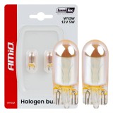Becuri halogen WY5W 12V 5W LumiTec Amber Chrome portocaliu, set 2 bucati, pentru lumini de pozitie si laterale, AMiO 04626