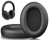 Set 2 bureti pentru casti Sony WH-XB900N, , Over-Ear, Negru, Spuma cu memorie, Piele ecologica