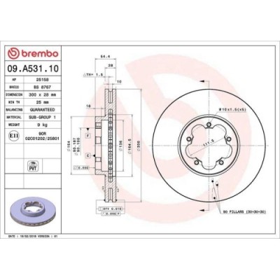 Set disc frana Ford Transit Box (Fa) 04.06-12.14, Transit Bus(Fd Fb Fs Fz Fc) 04.06-, Transit (Fm Fn Ff) 04.06-12.14, Transit Tourneo Bus 07.06-08.14 foto