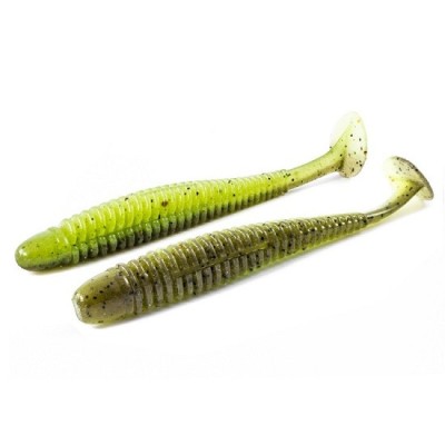 Shad Noike Ninja 4inch 10.2cm 131 Green Pumpkin Chart 6 buc foto