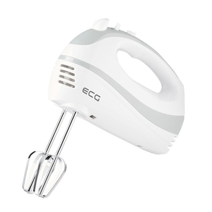 Mixer de mana ECG, 200 W, 5 viteze, functie Turbo, Alb/Gri