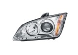 Far FORD FOCUS II (DA), 11.2004-01.2008, partea Stanga, VISTEON, tip bec H1+H7+PY21W+W5W; electric; janta cromata; cu motor; halogen; cu lumina viraj