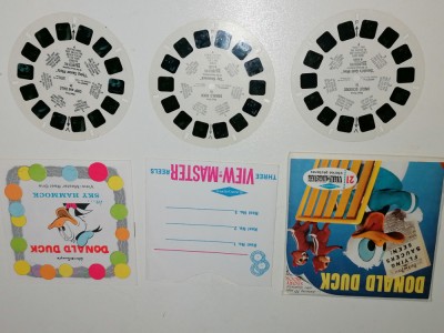 LOT 3 DIAPOZITIVE CIRCULARE VIEW MASTER - DONALD DUCK foto