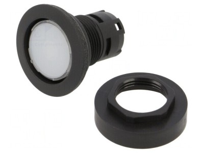 Comutator apăsare albastru 22mm IP65 plat foto