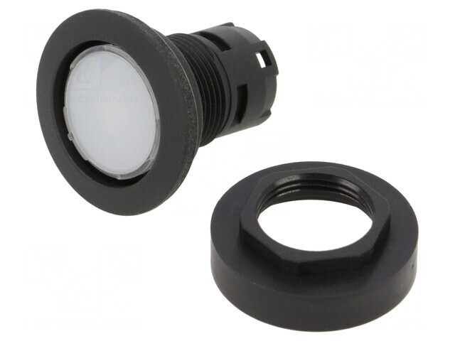Comutator apăsare albastru 22mm IP65 plat