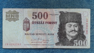 500 Forint 2010 Ungaria / R&amp;aacute;k&amp;oacute;czi Ferenc II / seria 4292383 foto