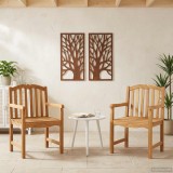 vidaXL Scaun pentru Grădină 2 pcs natural 58 x 60 x 93 cm 42030019