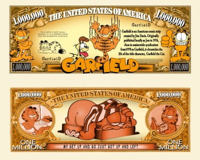!!! SUA = FANTASY NOTE (TJ6) = DESENE ANIMATE : GARFIELD THE CAT - 2019 - UNC foto