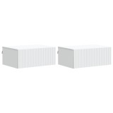 vidaXL Dulap de noapte suspendat cu sertar 2 pcs Alb 49 x 34,5 x 20 cm 898446
